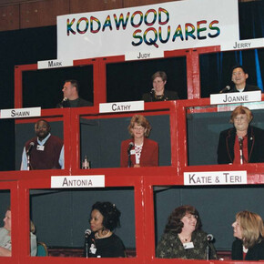 Lambda members and allies perform a skit based on 
the popular TV quiz show, Hollywood Squares, at the 
2002 Lambda Network at Kodak's Annual Education 
Event with Management (detail). Courtesy of George Eastman Museum