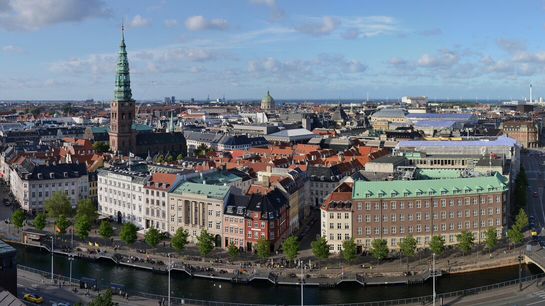 Vista di Copenaghen dal castello di Christiansborg, Danimarca. Foto di Pudelek