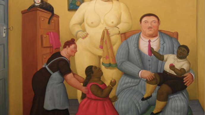 Fernando Botero, Family, 2010, Signed and dated ‘Botero 10’ (lower right), Oil on canvas, 146 x 176 cm - 57.5 x 69.3 in.