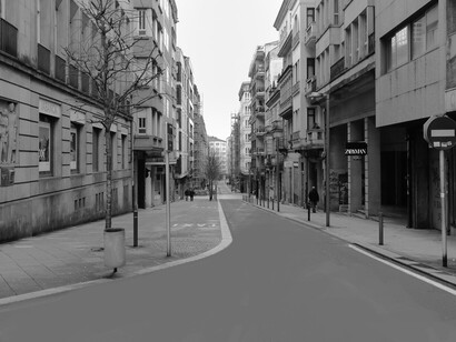 Antes de irse a dormir, los reyes salen en cabalgata por las calles para saludar a los niños y regalarles caramelos. Luis Miguel Bugallo Sánchez. Calle de San Francisco, 2026. Santiago de Compostela, Galicia, España