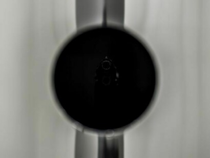 Kathryn Andrews, Lethal Weapon, 2012 (detail), stainless steel, paint, certified, film prop, 76 x 36 x 36 inches, 193 x 91.4 x 91.4 cm. Courtesy of the artist and David Kordansky Gallery, Los Angeles, CA. Photo: Fredrik Nilsen