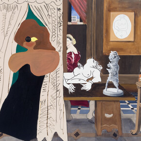 Alun Williams, Six Fornarinas, 2010, huile et acrylique sur toile, 130,5 x 161,5 cm, courtesy of galerie anne barrault