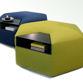 Baldessari e Baldessari, Pouf SeiPerSei per Twils in tessuto e metallo