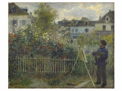 Auguste Renoir, Monet Painting in His Garden at Argenteuil, 1873, Oil on canvas, 46.7 x 59.7 cm, Wadsworth Atheneum Museum of Art, Hartford, CT. Bequest of Anne Parrish Titzell, 1957.614 Photo (c) Wadsworth Atheneum Museum of Art, Hartford, CT
