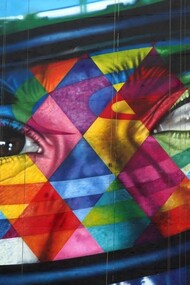Ayrton Senna: Painel do artista plástico e grafiteiro Eduardo Kobra em São Paulo.