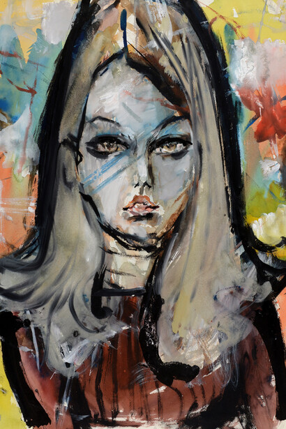 Irwin Crosthwait, Model in Abstract, 1970, Watercolour, 75 x 56 cm © Gray MCA