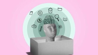A surreal representation of the human mind navigating the tension between usefulness and uselessness