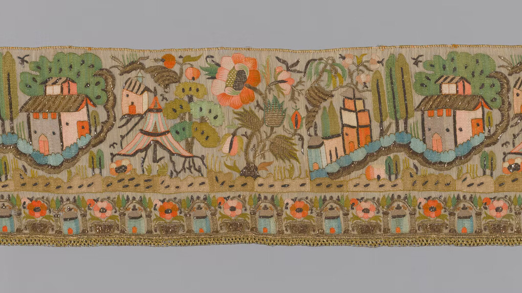 Fragment of towel end (detail), 1850–1900. Courtesy of Art Institute of Chicago