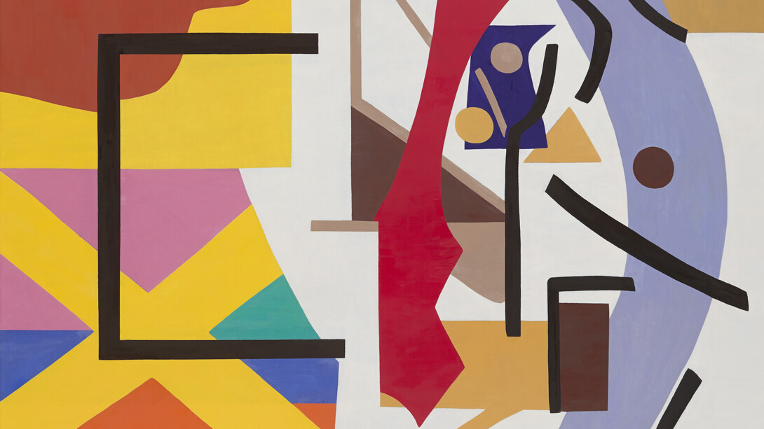 Shirley Jaffe, Horizontal Black, 2015, oil on canvas, 45 x 57 ½ inches (114 x 146 cm)