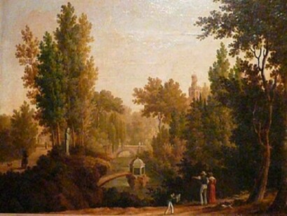 Stampa antica del Giardino Torrigiani