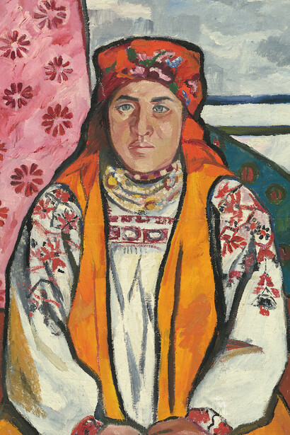 Natalia Goncharova: Peasant Woman from Tula Province (1910). The State Tretyakov gallery. © The State Tretyakov gallery