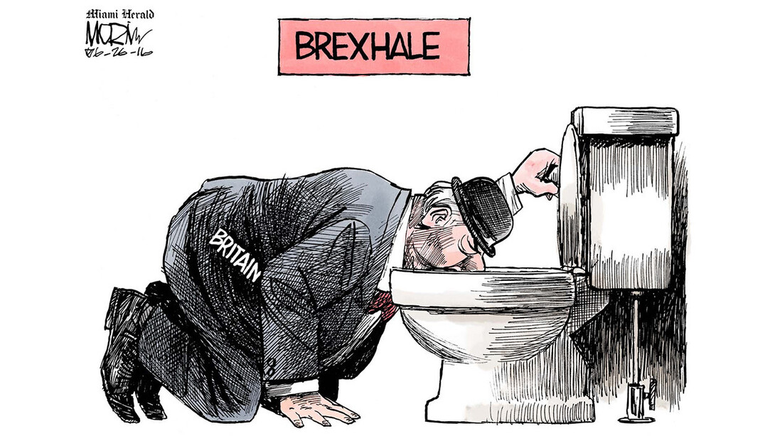 The 2017 Pulitzer Prize Winning Cartoons of Jim Morin. Courtesy of Newseum 