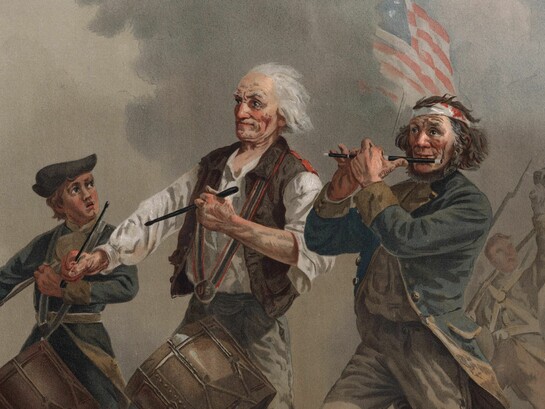 Far-right networks exploit romanticized patriotic myths like the one depicted in this painting (The Spirit of ’76, by Archibald Willard, 1875) to construct a shared nationalist identity and achieve cultural dominance