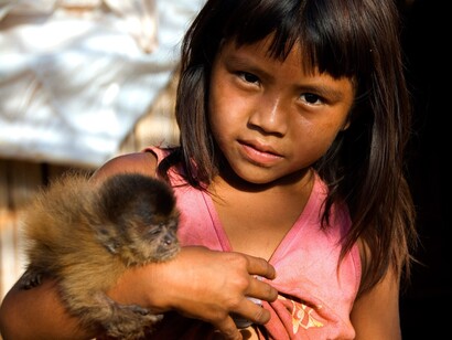 En una de las regiones más ricas de Brasil los niños guaraníes mueren demalnutrición.© Survival International