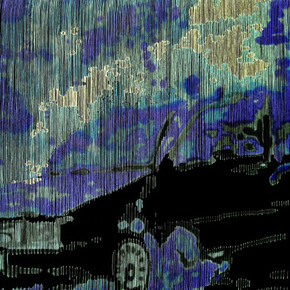 Toru Ishii, Blast, Yuzen Dyeing on silk, Wood Frame, 2013, © Toru Ishii