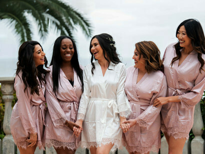 The bridesmaids and the bride-to-be