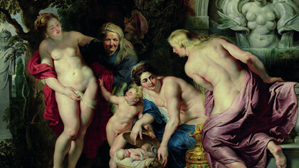 Peter Paul Rubens, La scoperta di Erittonio fanciullo, 1615 - 1616. Olio su Tela, 243,5 x 345,5 cm. Vienna, Palazzo Liechtenstein. The Princely Collections
