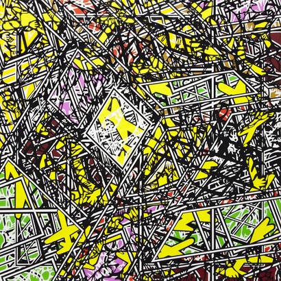 Bernard Cohen, Pictures at an Exhibition, 2003, Acrylic on Linen, (c) Bernard Cohen, Courtesy of Flowers Gallery London and New York