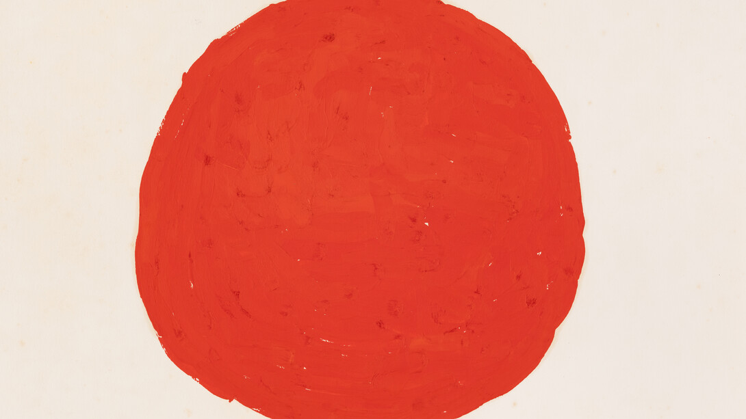 Howard Smith, Red shape (detail), 1966. Courtesy of Jane Lombard Gallery