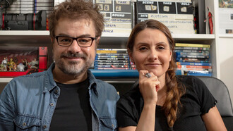 Der Filmemacher Luca Caserta und die Schauspielerin Elisa Bertato