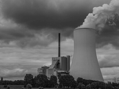 Coal power plant implementing the technical fix of carbon capture and sequestration (CCS)
