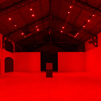 Alfredo Jaar, La fin du monde, exhibition view. Courtesy of La Patinoire Royale Bach