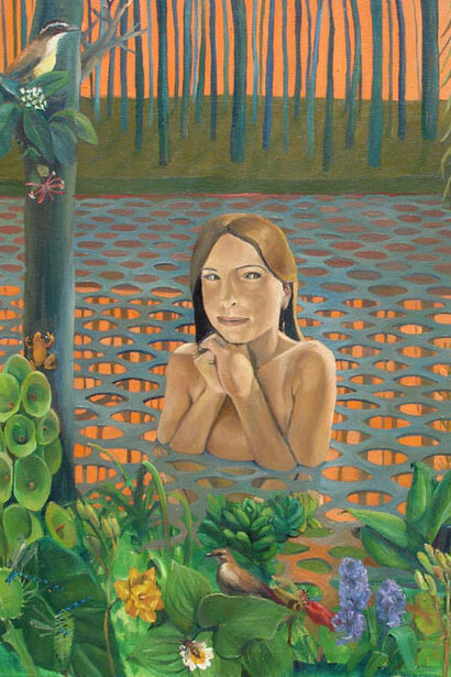 Lula Mari, *Los Sapos*, 2014. Óleo sobre tela, 90 cm x 110 cm