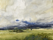 James Morrison,  Storm over the Grampians, 24.iii.2014, oil on board, 45 x 50 cm