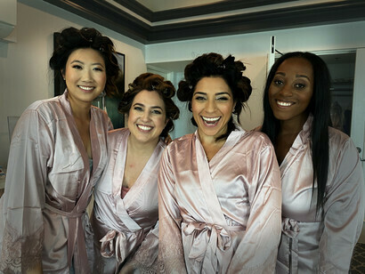The preparation of the bridesmaids