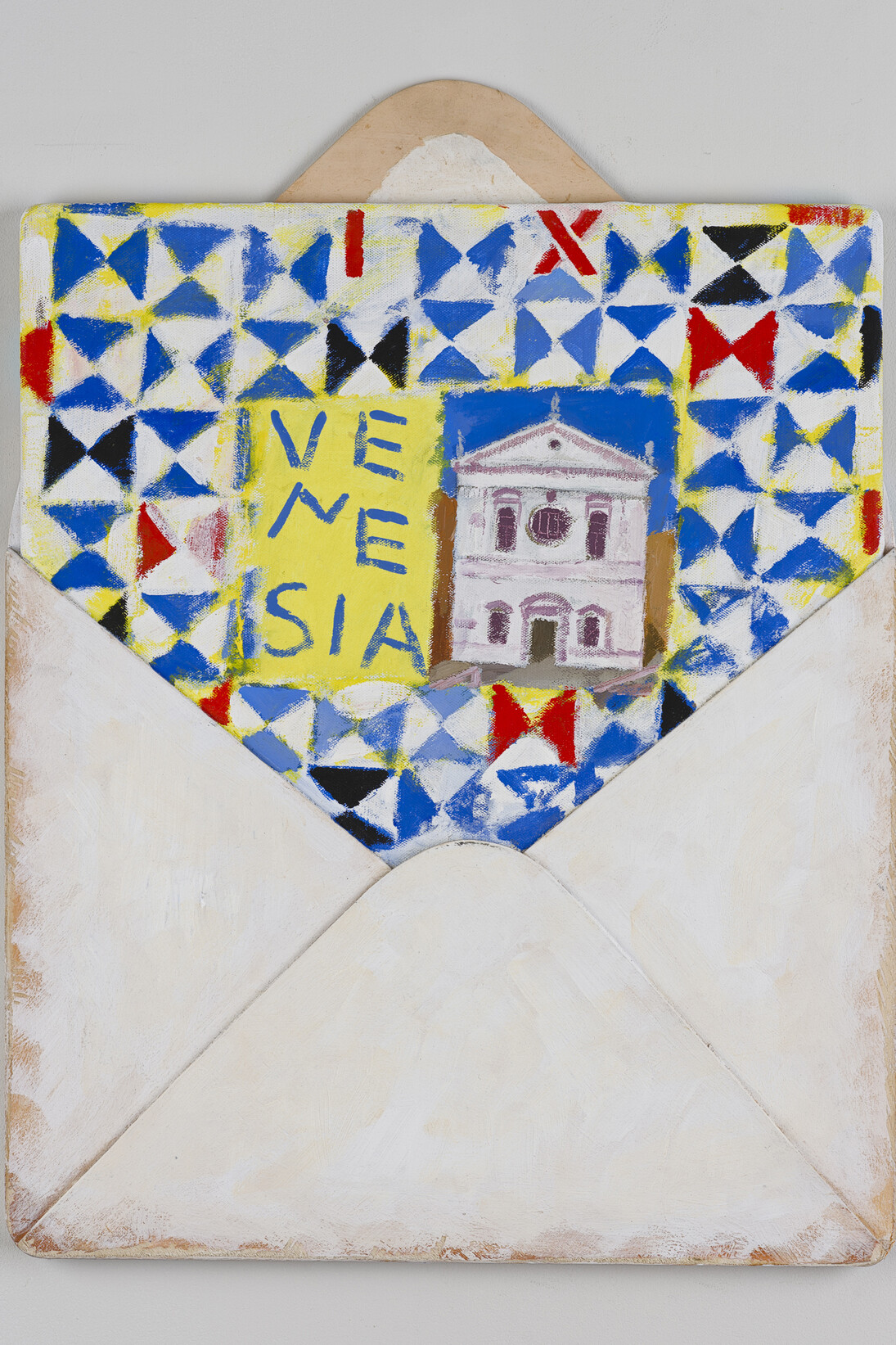 Joe Tilson, PC from Venice San Sebastiano, 2014, acrylic on canvas on wood relief, 160 x 150 cm, © Joe Tilson, courtesy Marlborough Fine Art