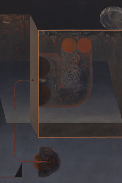 Manuel Felguérez, Se alejó de su cuerpo (detalle), 1983. Cortesía de Proyectos Monclova