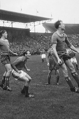Partido amistoso entre la selección de Países Bajos y el Schalke 04, octubre de 1955
