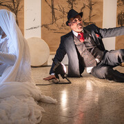 Nikhil Chopra e Uriel Barthélémi, Embers / Braci, vista della performance. Cortesia di Galleria Continua