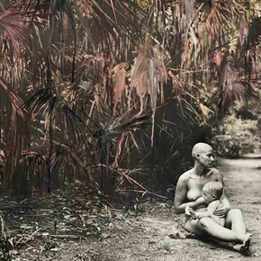 Untitled from Fractal Scars, Salt Water and Tears, 2012-2014, hand painted fibre print, unique in a series of 5, © Esther Teichmann, courtesy of Flowers Gallery