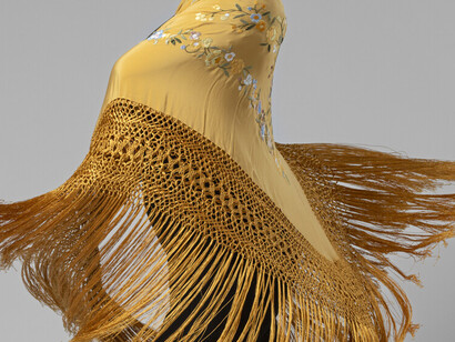 El punto libre, se empleaba antiguamente en bordados decorativos para crear dibujos complejos que adornaban mantos y vestidos ceremoniales