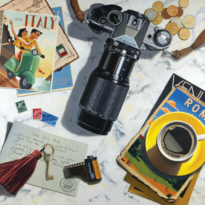 Scott Yelonek, Canon and espresso. Courtesy of Altamira Fine Art