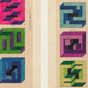 José María Yturralde, Figura imposible (variaciones, serie Cuadrados), 1973. Courtesy of Museo de Arte Abstracto Español