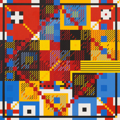 Gloria Klein, Bon voyage/Semaphores (detail), 1987. Courtesy of Anat Ebgi