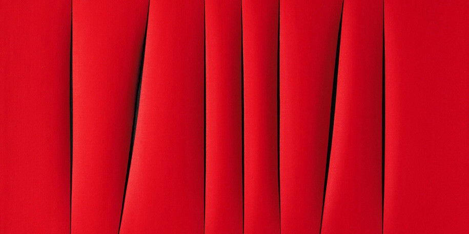 Lucio Fontana, Concetto spaziale. Attese, olio su tela, 70 x 90 cm. Collezione privata