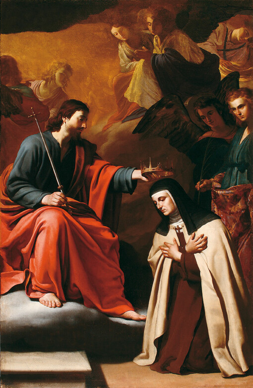 Gerrit van Honthorst, Santa Teresa incoronata da Cristo, 1614-1615, Olio su tela, Genova, Chiesa di Sant’Anna 