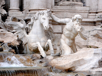 Fontana di Trevi, Roma, particolare
