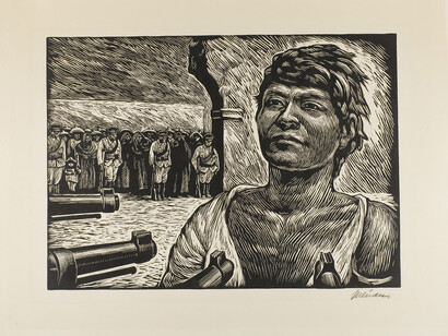 Leopoldo Méndez. Firing Squad, 1950. The Art Institute of Chicago. Gift of Dorothy Braude Edinburg to the Harry B. and Bessie K. Braude Memorial Collection.