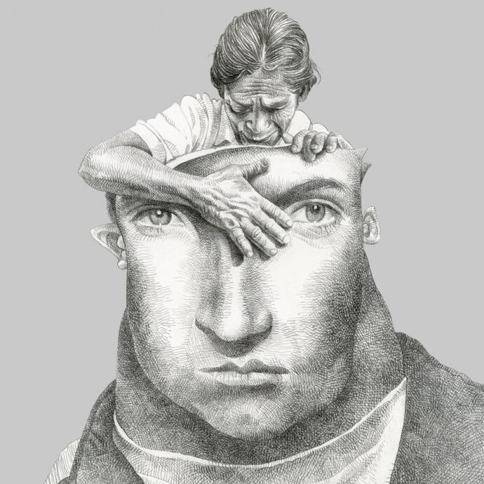 José Molina, Desaparecidos, 2016, collezione The monsters under my bed, matita b/n su carta, cm 55,5x50,3 © Ernesto Blotto