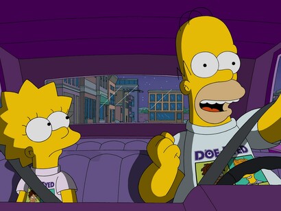 Homero Simpson improvisó una clínica quiropráctica en su cochera