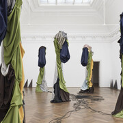 Sandra Mujinga, Time as a shield, exhibition view. Courtesy of Kunsthalle Basel