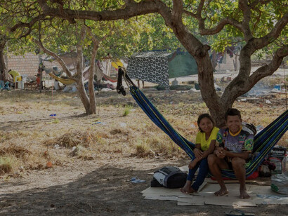 Indigenous refugees from Venezuela have set up their own camp outside the official system