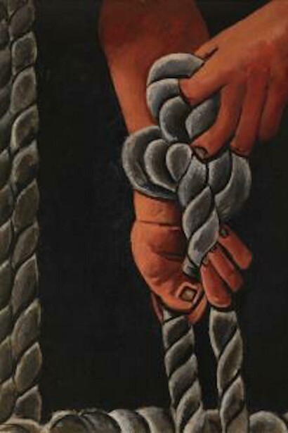 Marsden Hartley (American, 1877-1943), Knotting Rope, 1939–40, Oil on board, 28 x 22 in. (71.1 x 55.9 cm). Private collection, New York