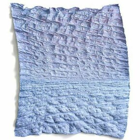 Ryan and Trevor Oakes, Syncronized Field (Horizon), 2012, Shellac ink, vinyl acrylic, and metallic pigment on Japanese paper, 25 x 22 inches