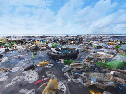 La isla de basura se caracteriza por tener concentraciones excepcionalmente altas de plástico suspendido y otros desechos atrapados en las corrientes del giro oceánico del Pacífico Norte