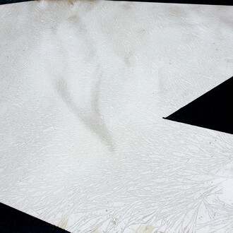 Nanni Menetti, Sempre più lontano da me, crio-grafie (2014), dettaglio, 40 x 60 cm